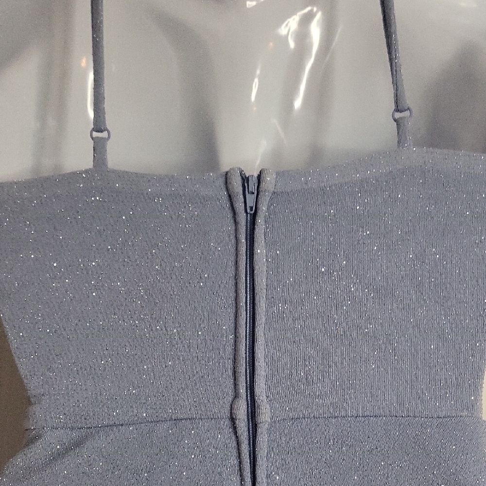 B. Smart Sparkling Light Blue Mini Dress - Picture 6 of 10